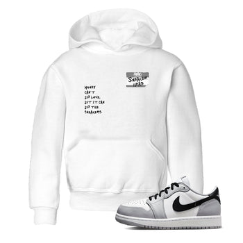 AJ1 Wolf Grey shirts to match jordans Sneakerhead Badge sneaker match tees Air Jordan 1 Wolf Grey SNRT Sneaker Tees streetwear brand Baby and Youth White 1 cotton tee