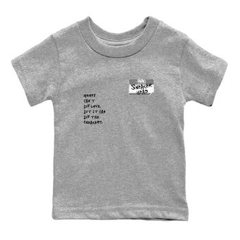 AJ1 Wolf Grey shirts to match jordans Sneakerhead Badge sneaker match tees Air Jordan 1 Wolf Grey SNRT Sneaker Tees streetwear brand Baby and Youth Heather Grey 2 cotton tee