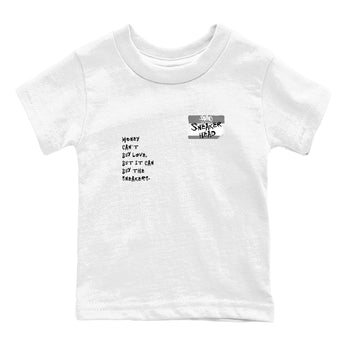 AJ1 Wolf Grey shirts to match jordans Sneakerhead Badge sneaker match tees Air Jordan 1 Wolf Grey SNRT Sneaker Tees streetwear brand Baby and Youth White 2 cotton tee
