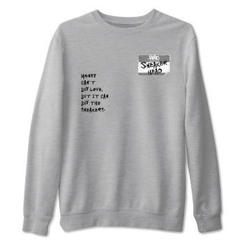 AJ1 Wolf Grey shirts to match jordans Sneakerhead Badge sneaker match tees Air Jordan 1 Wolf Grey SNRT Sneaker Tees streetwear brand Heather Grey 2 unisex cotton tee