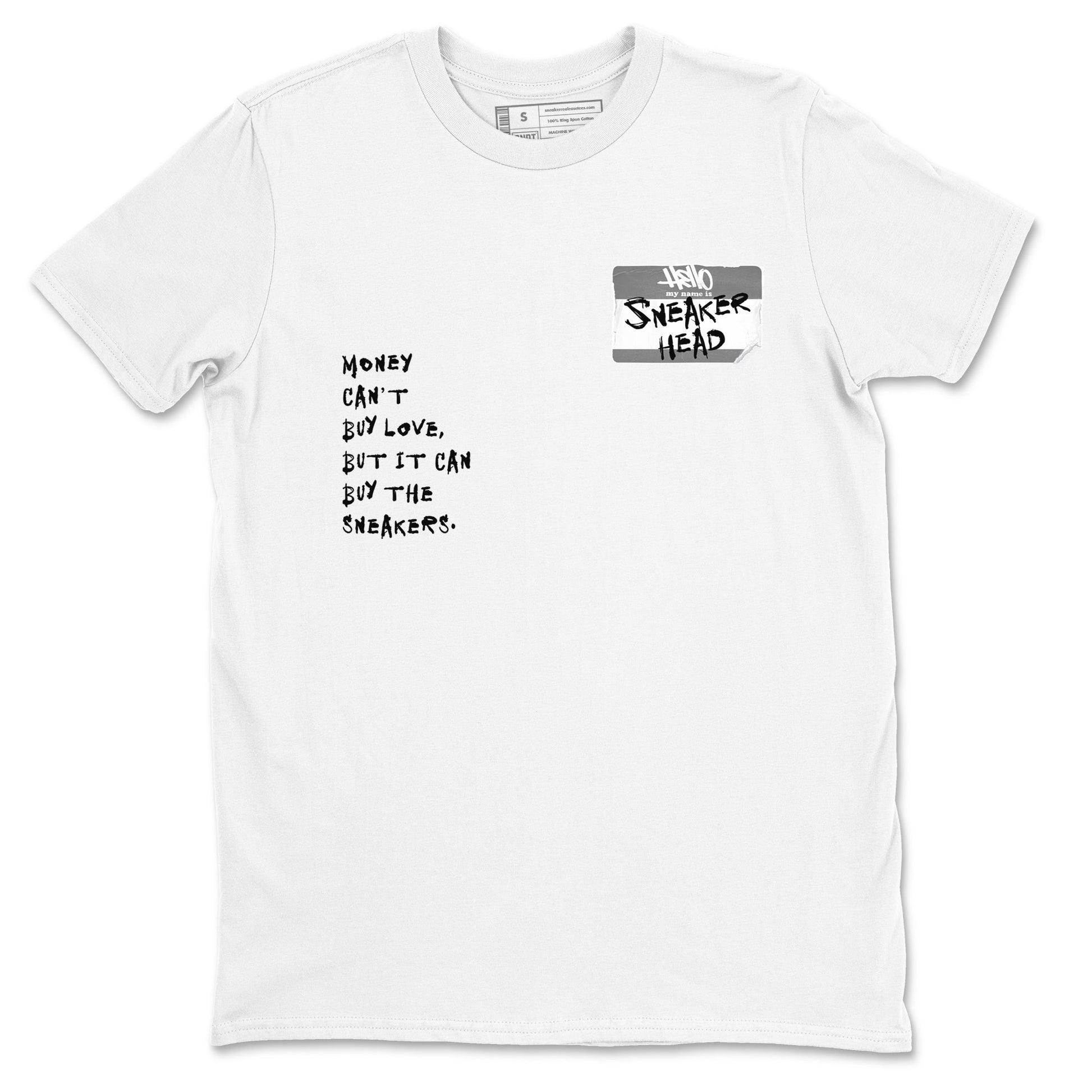 AJ1 Wolf Grey shirts to match jordans Sneakerhead Badge sneaker match tees Air Jordan 1 Wolf Grey SNRT Sneaker Tees streetwear brand White 2 unisex cotton tee