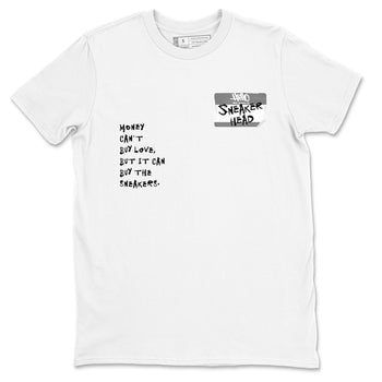 AJ1 Wolf Grey shirts to match jordans Sneakerhead Badge sneaker match tees Air Jordan 1 Wolf Grey SNRT Sneaker Tees streetwear brand White 2 unisex cotton tee