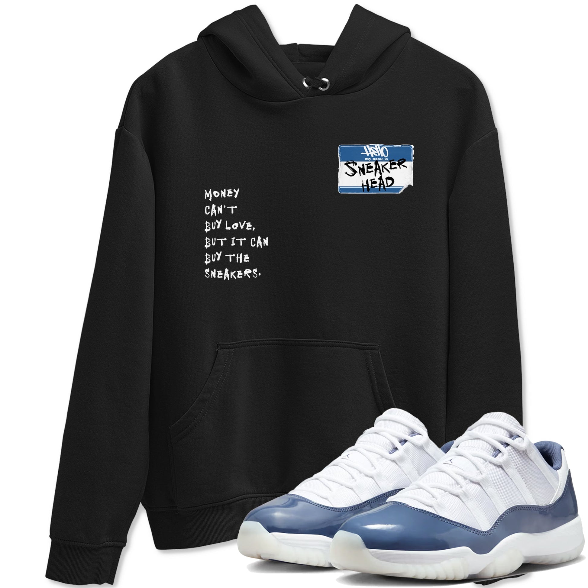 11s Diffused Blue shirts to match jordans Sneakerhead Badge sneaker match tees Air Jordan 11 Diffused Blue SNRT Sneaker Tees streetwear brand Black 1 unisex cotton tee