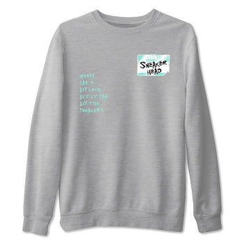 Sneakerhead Badge sneaker match t-shirt styled to complete your fit with the Air Jordan 11 Igloo sneakers, shown in Heather Grey 2.
