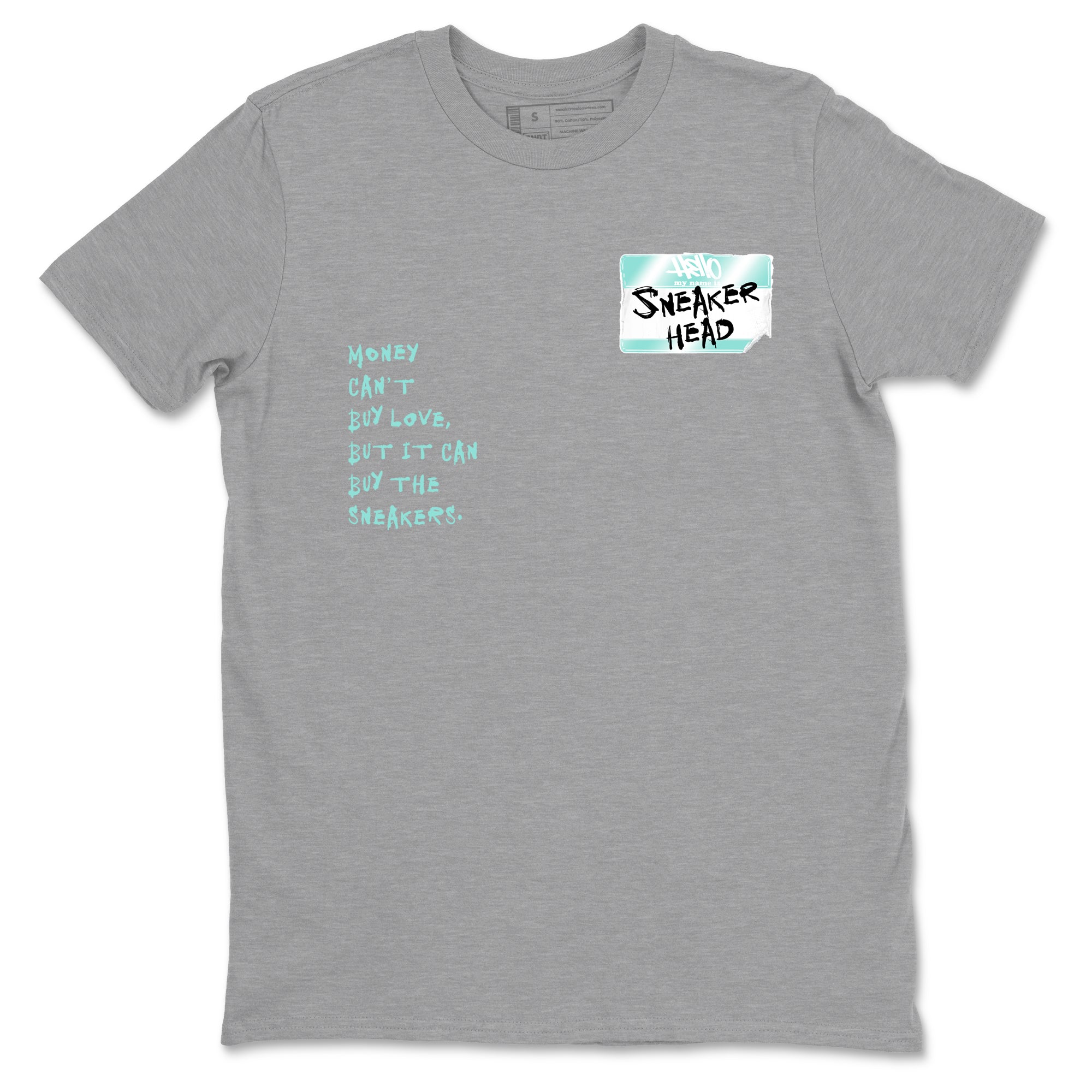 Sneakerhead Badge sneaker match t-shirt styled to complete your fit with the Air Jordan 11 Igloo sneakers, shown in Heather Grey 2.