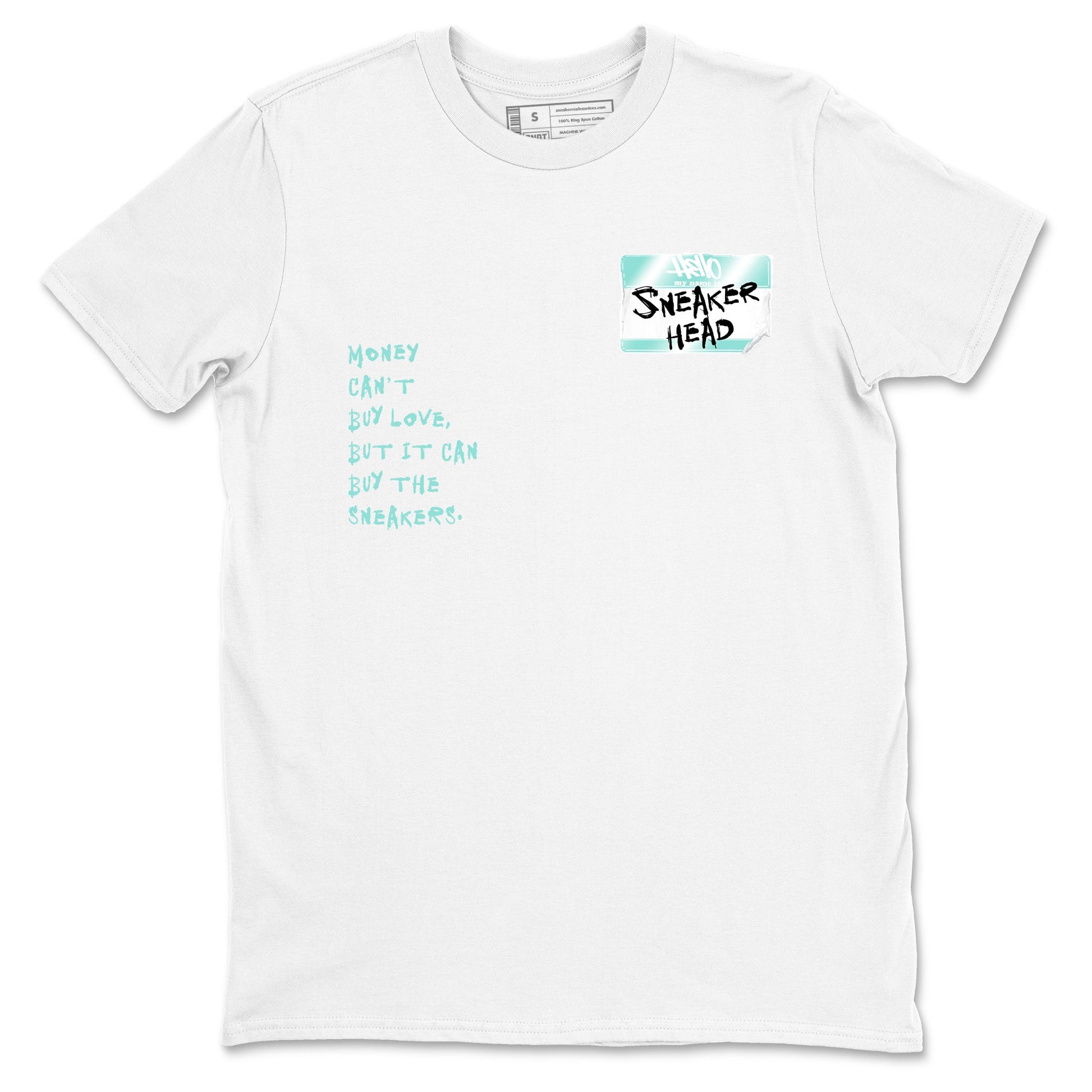 Sneakerhead Badge sneaker match t-shirt styled to complete your fit with the Air Jordan 11 Igloo sneakers, shown in White 2.