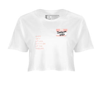 11s Legend Pink shirt to match jordans Sneakerhead Badge sneaker tees Air Jordan 11 Legend Pink SNRT Sneaker Release Tees White 2 crop length shirt