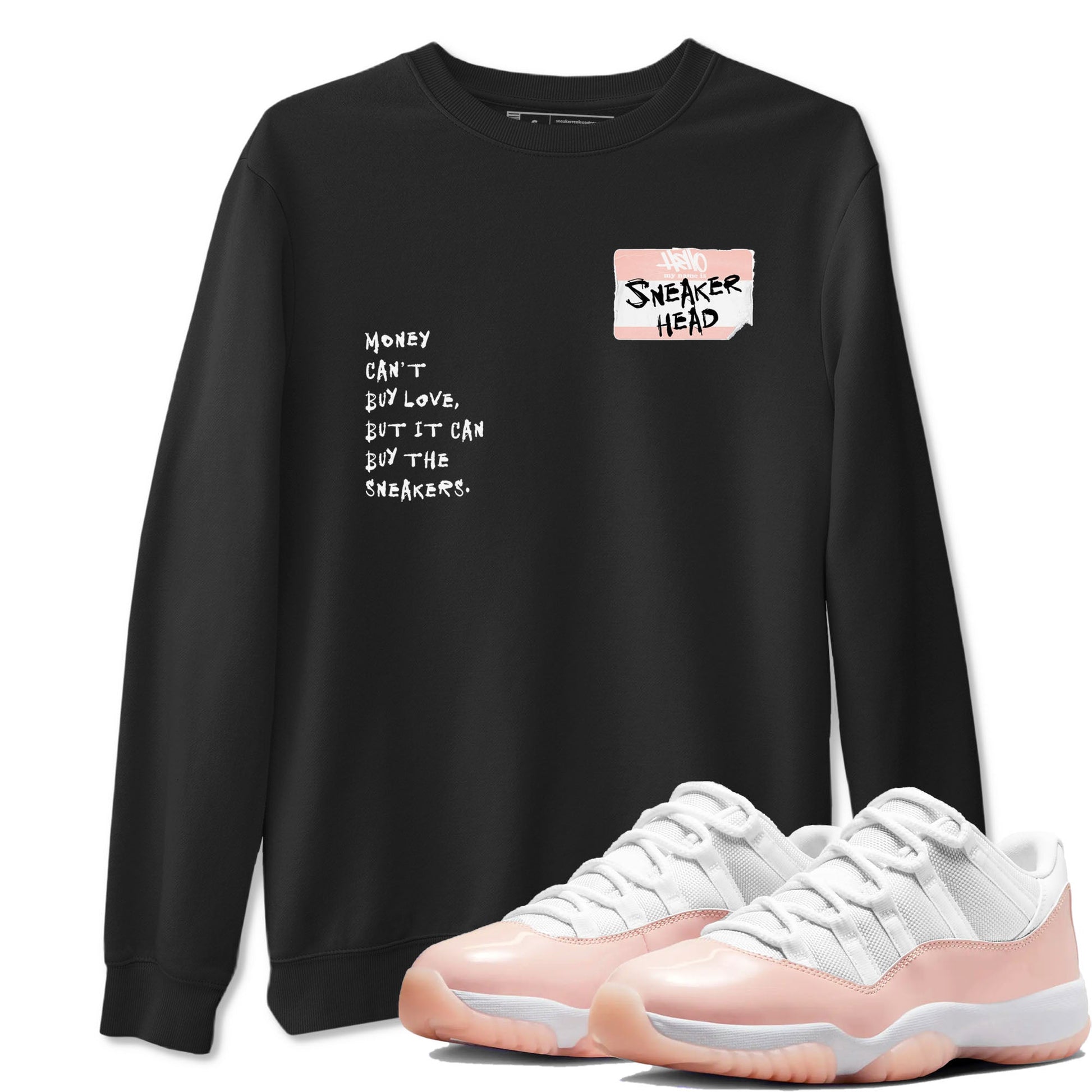 11s Legend Pink shirt to match jordans Sneakerhead Badge sneaker tees Air Jordan 11 Legend Pink SNRT Sneaker Release Tees unisex cotton Black 1 crew neck shirt
