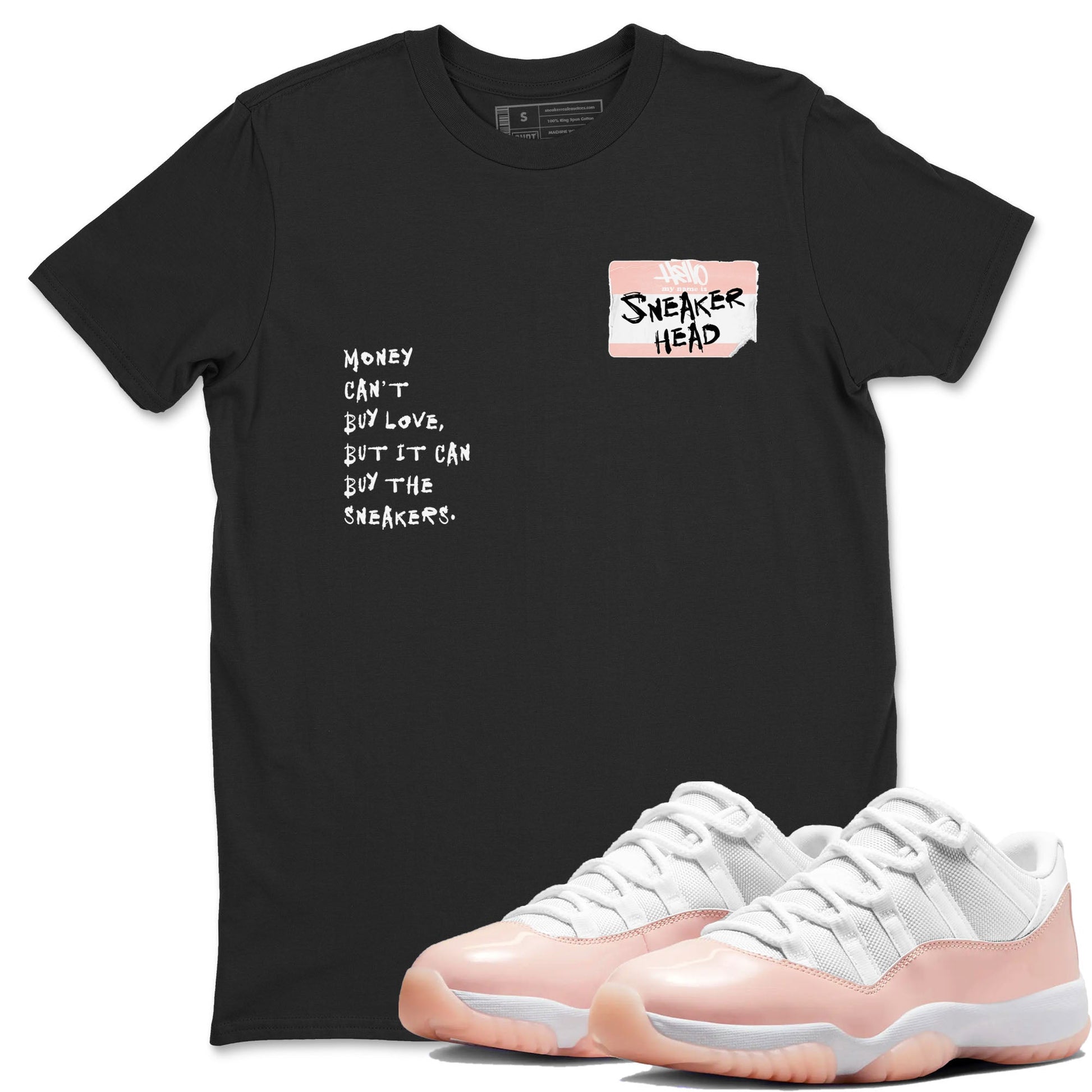 11s Legend Pink shirt to match jordans Sneakerhead Badge sneaker tees Air Jordan 11 Legend Pink SNRT Sneaker Release Tees unisex cotton Black 1 crew neck shirt