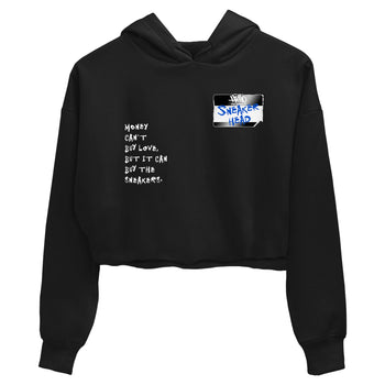 11s Black and Varsity Royal shirt to match jordans Sneakerhead Badge sneaker tees Air Jordan 11 Black/Varsity Royal SNRT Sneaker Release Tees Black 2 crop length shirt