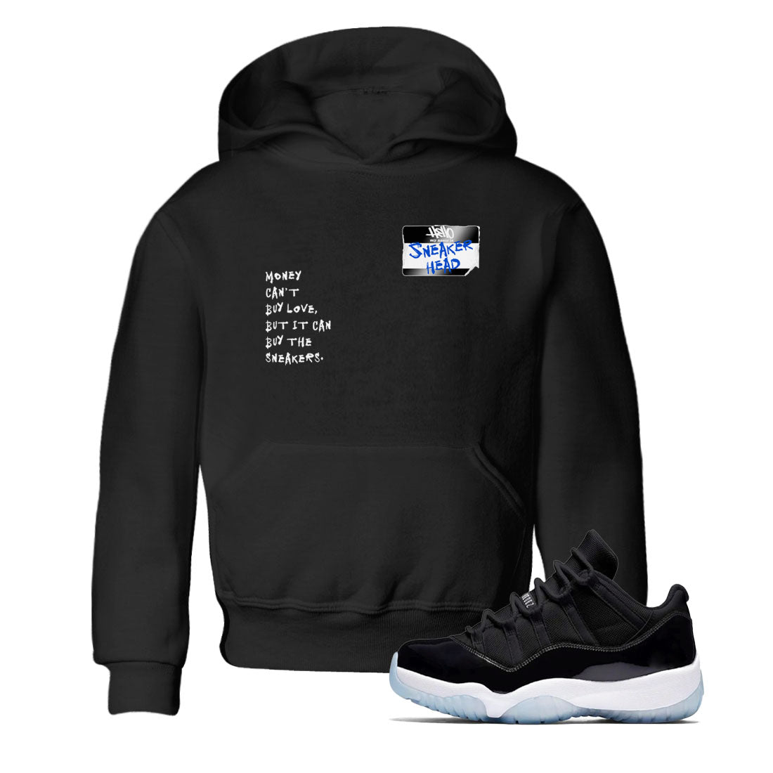 11s Black and Varsity Royal shirt to match jordans Sneakerhead Badge sneaker tees Air Jordan 11 Black/Varsity Royal SNRT sneaker release tees baby toddler Black 1 cotton Shirt