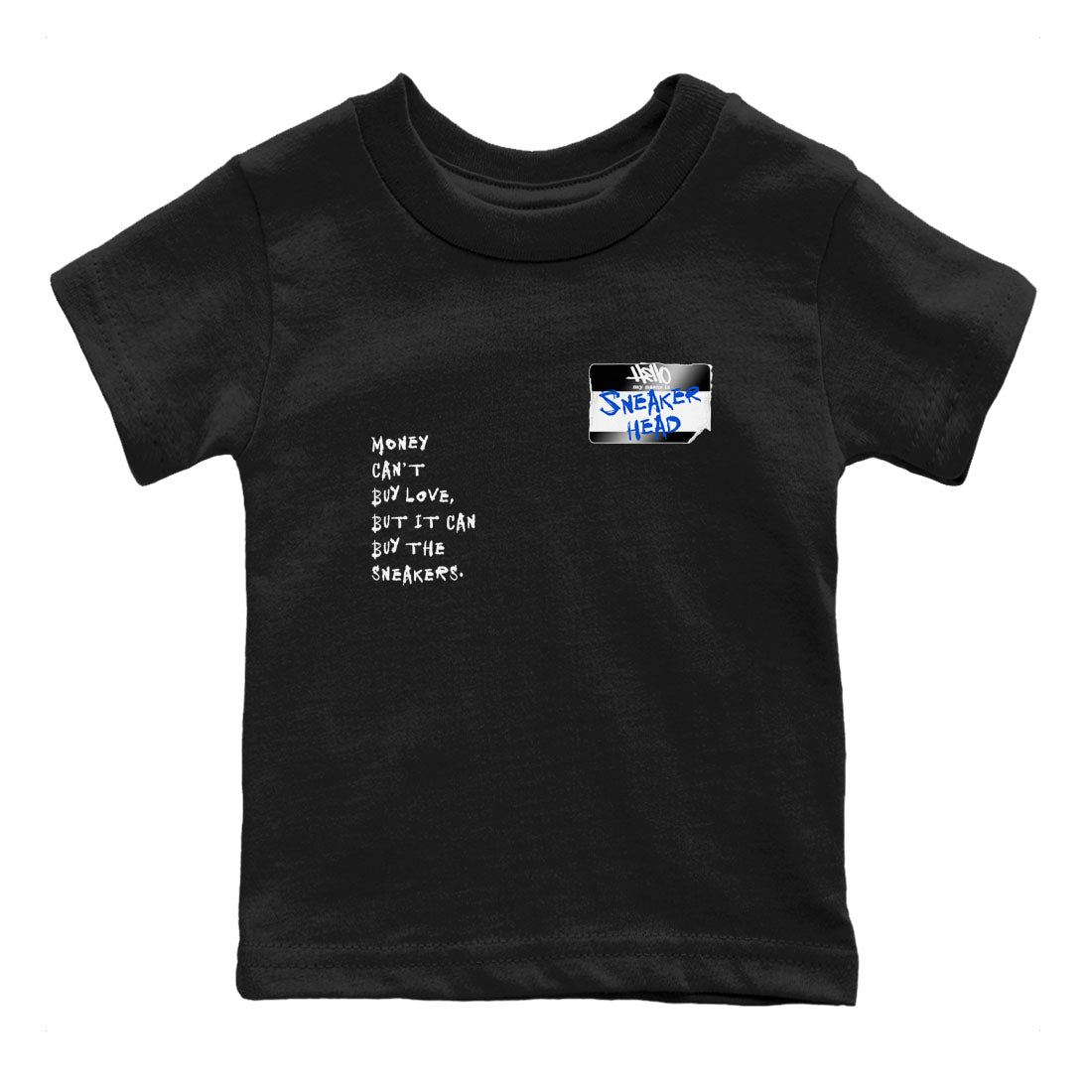 11s Black and Varsity Royal shirt to match jordans Sneakerhead Badge sneaker tees Air Jordan 11 Black/Varsity Royal SNRT sneaker release tees baby toddler Black 2 cotton Shirt