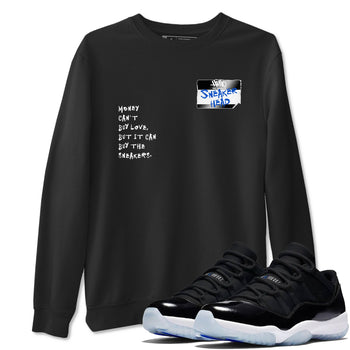 11s Black and Varsity Royal shirt to match jordans Sneakerhead Badge sneaker tees Air Jordan 11 Black/Varsity Royal SNRT Sneaker Release Tees unisex cotton Black 1 crew neck shirt