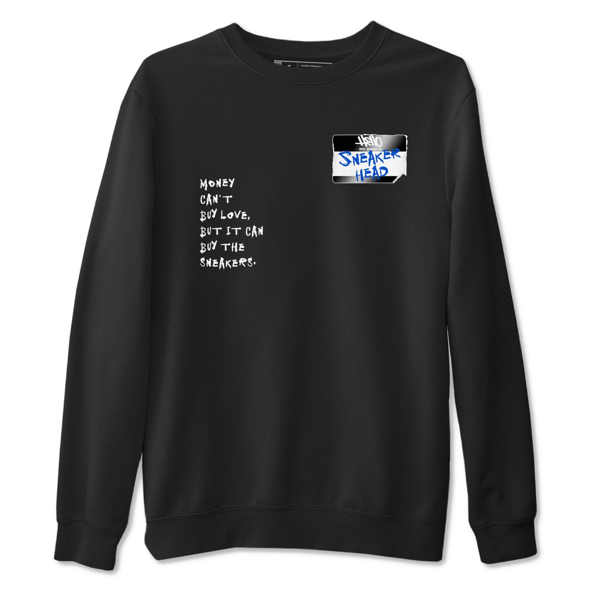 11s Black and Varsity Royal shirt to match jordans Sneakerhead Badge sneaker tees Air Jordan 11 Black/Varsity Royal SNRT Sneaker Release Tees unisex cotton Black 2 crew neck shirt