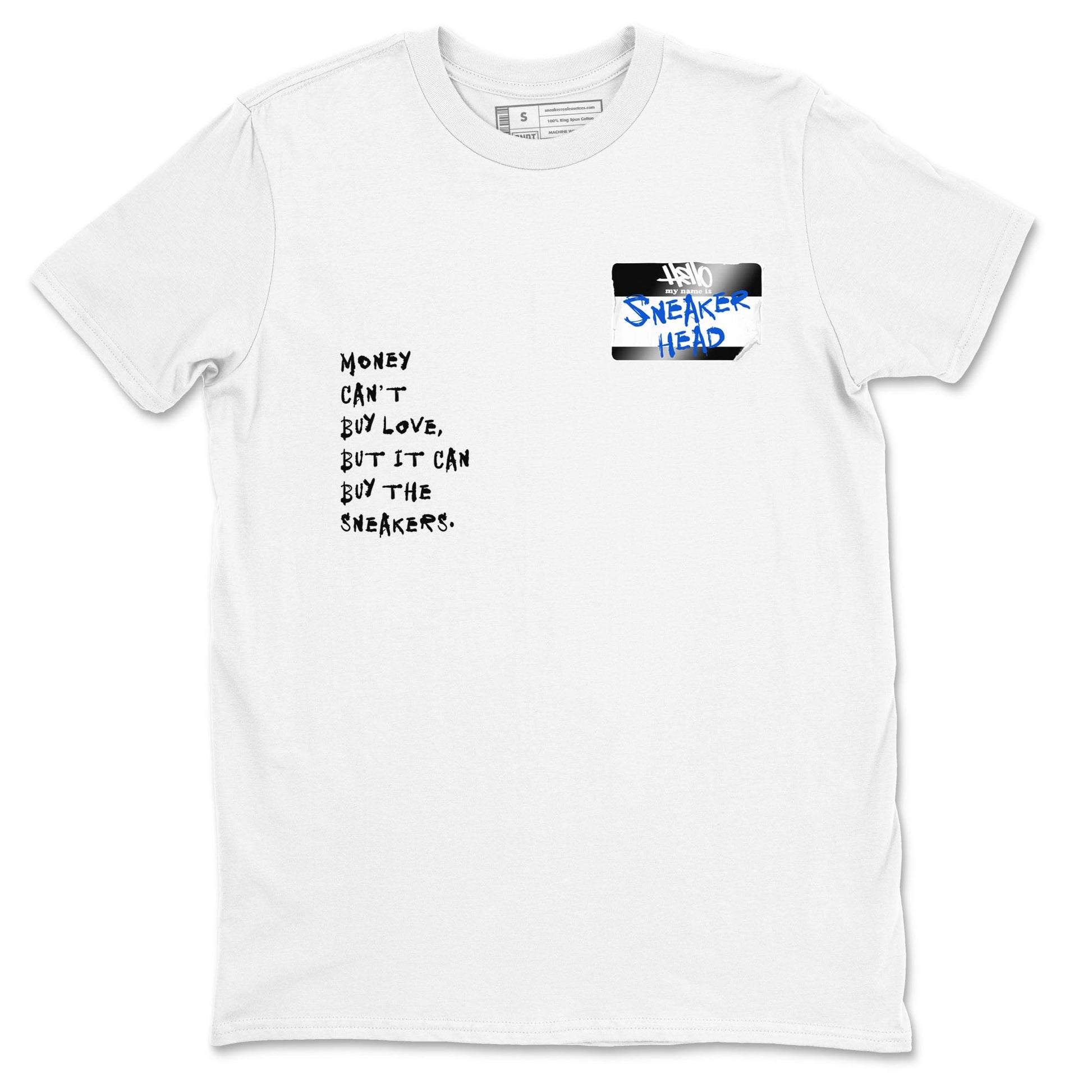 11s Black and Varsity Royal shirt to match jordans Sneakerhead Badge sneaker tees Air Jordan 11 Black/Varsity Royal SNRT Sneaker Release Tees unisex cotton White 2 crew neck shirt
