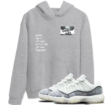 Jordan 11 Low Snake shirts to match jordans Sneakerhead Badge sneaker match tees Air Jordan 11 Year Of The Snake best t shirts to wear with jordans SNRT Sneaker Tees unisex cotton Heather Grey 1 shirts