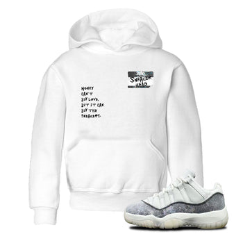 Jordan 11 Low Snake shirts to match jordans Sneakerhead Badge sneaker match tees Air Jordan 11 Year Of The Snake best t shirts to wear with jordans SNRT Sneaker Tees Youth Baby White 1 tee