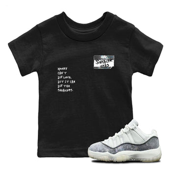 Jordan 11 Low Snake shirts to match jordans Sneakerhead Badge sneaker match tees Air Jordan 11 Year Of The Snake best t shirts to wear with jordans SNRT Sneaker Tees Youth Baby Black 1 tee