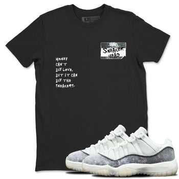 Jordan 11 Low Snake shirts to match jordans Sneakerhead Badge sneaker match tees Air Jordan 11 Year Of The Snake best t shirts to wear with jordans SNRT Sneaker Tees unisex cotton Black 1 shirts