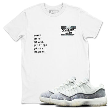 Jordan 11 Low Snake shirts to match jordans Sneakerhead Badge sneaker match tees Air Jordan 11 Year Of The Snake best t shirts to wear with jordans SNRT Sneaker Tees unisex cotton White 1 shirts