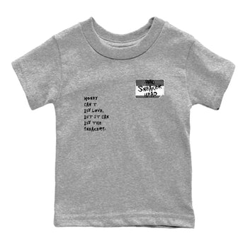 12s Black Wolf Grey shirts to match jordans Sneakerhead Badge sneaker match tees 12s Baron SNRT Sneaker Release Tees Youth Baby Heather Grey 2 crew neck shirts