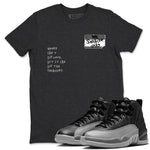 12s Black Wolf Grey shirts to match jordans Sneakerhead Badge sneaker match tees 12s Baron SNRT Sneaker Release Tees unisex cotton Charcoal Heather 1 crew neck shirts