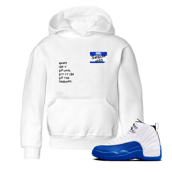 12 Blueberry shirts to match jordans Sneakerhead Badge sneaker match tees Air Jordan 12 Blueberry SNRT Sneaker Release Tees Youth Baby White 1 crew neck shirts