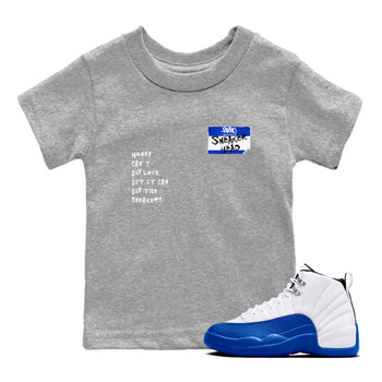 12 Blueberry shirts to match jordans Sneakerhead Badge sneaker match tees Air Jordan 12 Blueberry SNRT Sneaker Release Tees Youth Baby Heather Grey 1 crew neck shirts