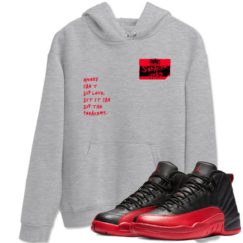 12s Flu Game shirts to match jordans Sneakerhead Badge sneaker match tees Air Jordan 12 Retro Flu Game match shoes to clothes SNRT Sneaker Tees unisex cotton Heather Grey 1 shirts