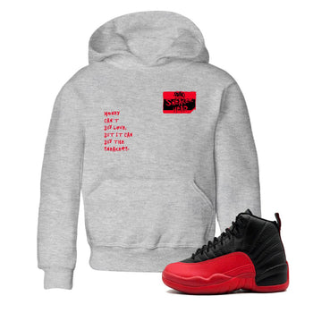12s Flu Game shirts to match jordans Sneakerhead Badge sneaker match tees Air Jordan 12 Retro Flu Game match shoes to clothes SNRT Sneaker Tees Youth Baby Heather Grey 1 tee