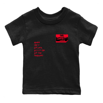 12s Flu Game shirts to match jordans Sneakerhead Badge sneaker match tees Air Jordan 12 Retro Flu Game match shoes to clothes SNRT Sneaker Tees Youth Baby Black 2 tee