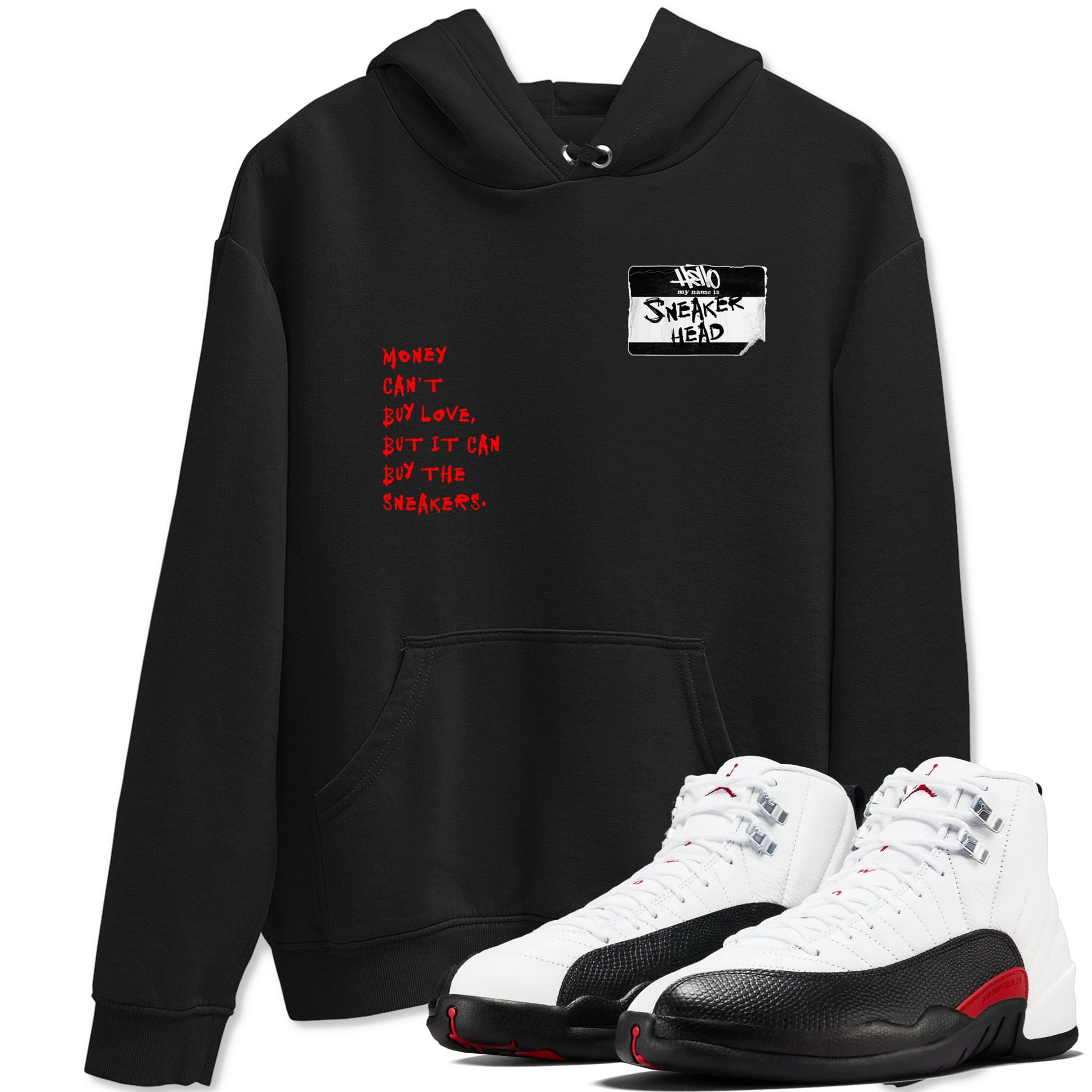 Air Jordan 12 Retro Taxi Flip shirts to match jordans Sneakerhead Badge sneaker match tees 12s Red Taxi SNRT sneaker release Tees unisex cotton Black 1 crew neck shirt