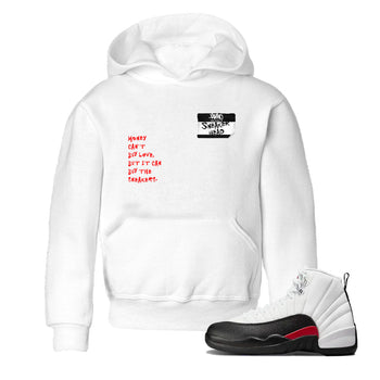 Air Jordan 12 Red Taxi shirts to match jordans Sneakerhead Badge sneaker match tees 12s Red Taxi SNRT sneaker release tees baby toddler White 1 cotton Shirt