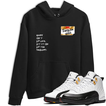 Sneaker match tees – Sneaker Tees To Match Air Jordan 12 Taxi Shoes – Sneakerhead Badge Tee Black 1