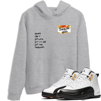 Sneaker match tees – Sneaker Tees To Match Air Jordan 12 Taxi Shoes – Sneakerhead Badge Tee Heather Grey 1
