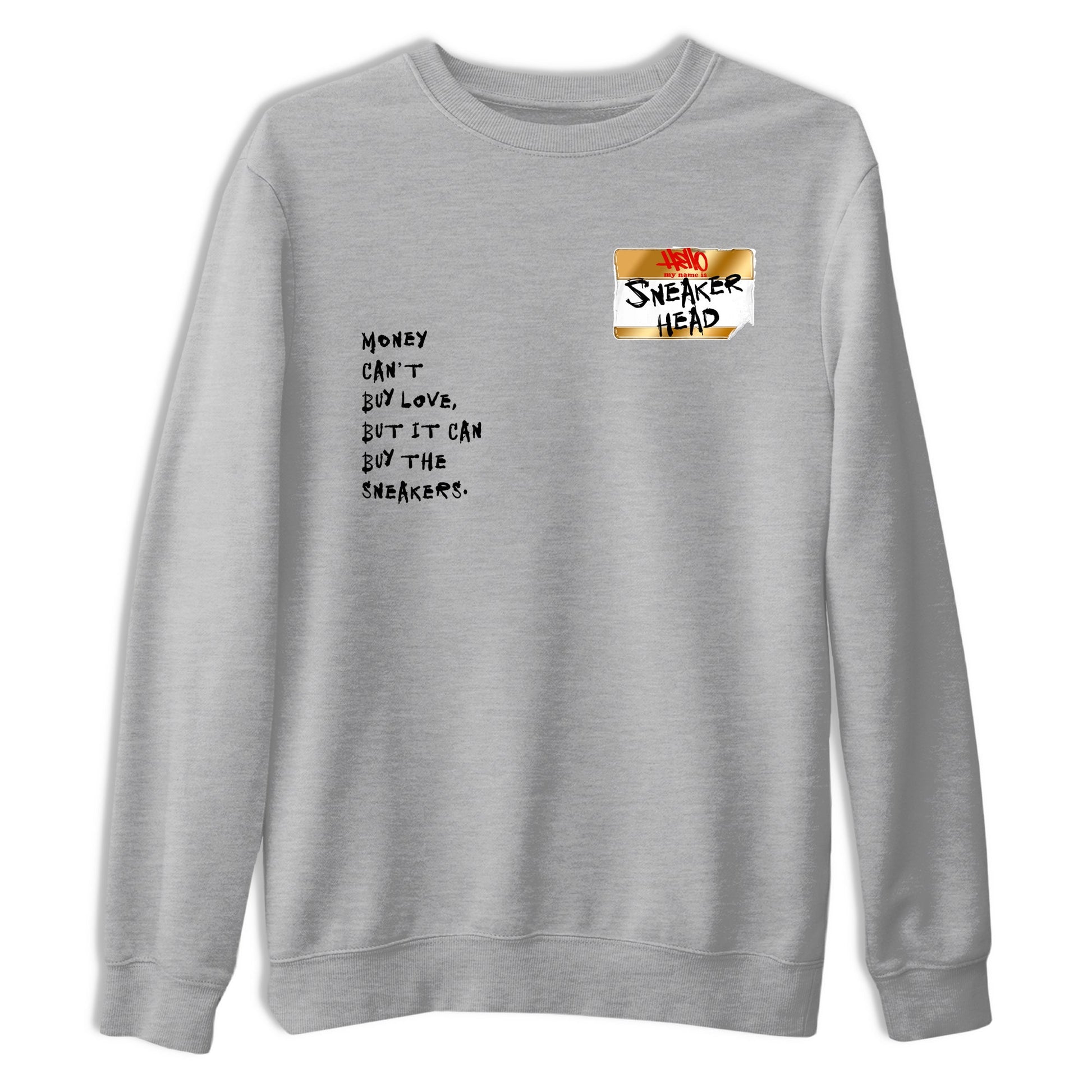 Sneaker match tees – Sneaker Tees To Match Air Jordan 12 Taxi Shoes – Sneakerhead Badge Tee Heather Grey 2