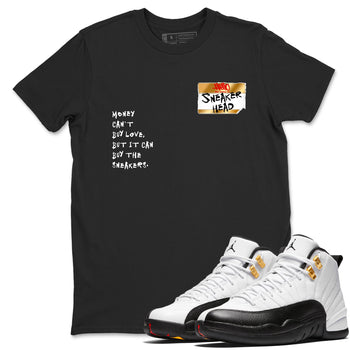 Sneaker match tees – Sneaker Tees To Match Air Jordan 12 Taxi Shoes – Sneakerhead Badge Tee Black 1