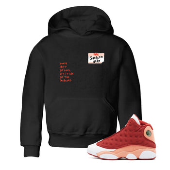 AJ13 Dune Red shirts to match jordans Sneakerhead Badge sneaker match tees Air Jordan 13 Dune Red SNRT Sneaker Tees streetwear brand Baby and Youth Black 1 cotton tee