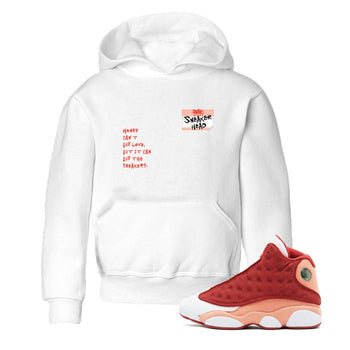 AJ13 Dune Red shirts to match jordans Sneakerhead Badge sneaker match tees Air Jordan 13 Dune Red SNRT Sneaker Tees streetwear brand Baby and Youth White 1 cotton tee