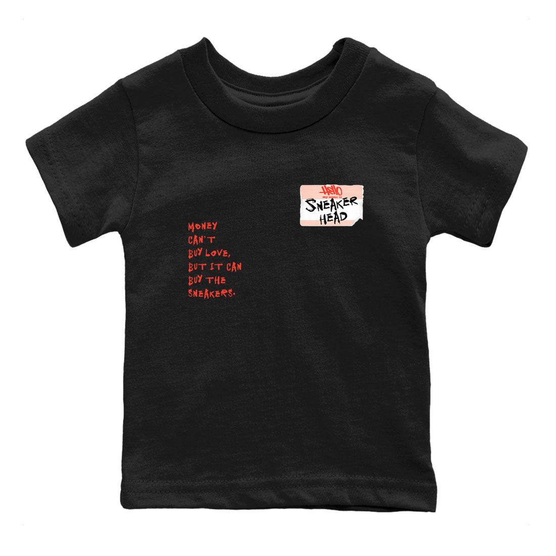 AJ13 Dune Red shirts to match jordans Sneakerhead Badge sneaker match tees Air Jordan 13 Dune Red SNRT Sneaker Tees streetwear brand Baby and Youth Black 2 cotton tee