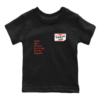 AJ13 Dune Red shirts to match jordans Sneakerhead Badge sneaker match tees Air Jordan 13 Dune Red SNRT Sneaker Tees streetwear brand Baby and Youth Black 2 cotton tee