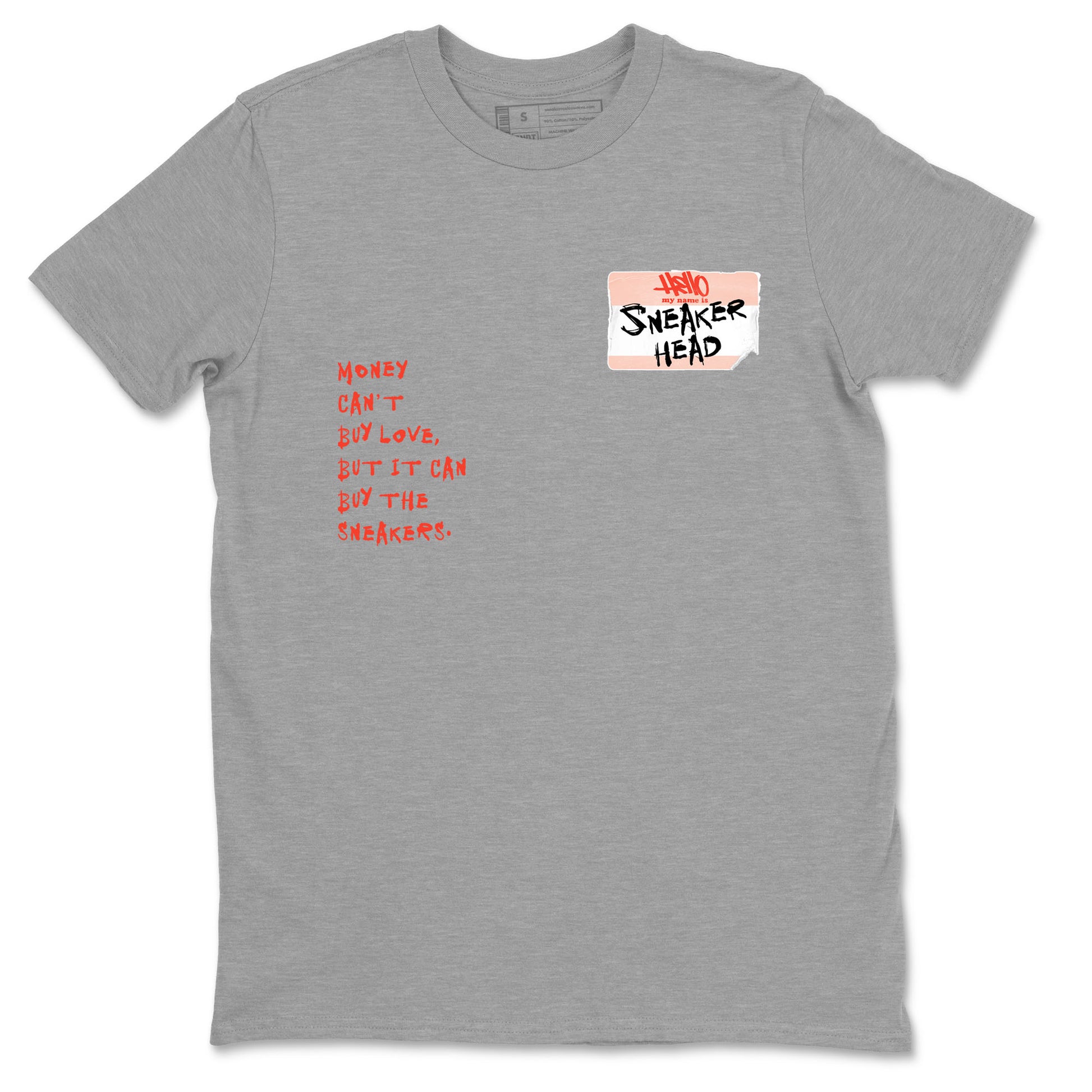 AJ13 Dune Red shirts to match jordans Sneakerhead Badge sneaker match tees Air Jordan 13 Dune Red SNRT Sneaker Tees streetwear brand Heather Grey 2 unisex cotton tee