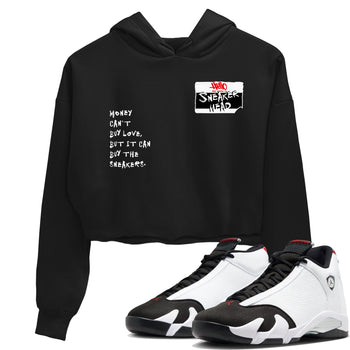 Air Jordan 14 Black Toe t shirts to match sneakers Sneakerhead Badge sneaker match tees 14s Black Toe sneaker match tee SNRT Sneaker Tees unisex cotton Black 1 crop tee