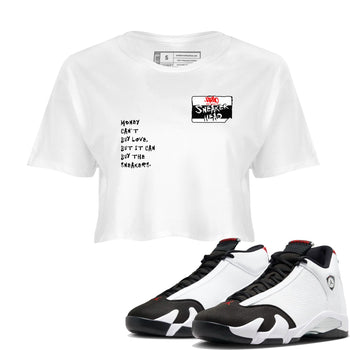 Air Jordan 14 Black Toe t shirts to match sneakers Sneakerhead Badge sneaker match tees 14s Black Toe sneaker match tee SNRT Sneaker Tees unisex cotton White 1 crop tee