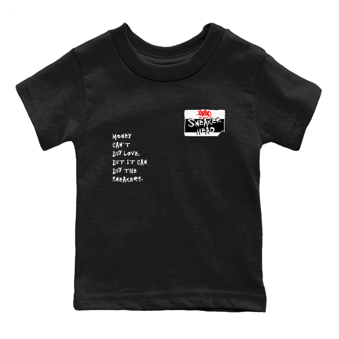 Air Jordan 14 Black Toe t shirts to match sneakers Sneakerhead Badge sneaker match tees 14s Black Toe sneaker match tee SNRT Sneaker Tees Youth Baby Black 2 tee