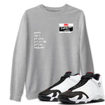 Air Jordan 14 Black Toe t shirts to match sneakers Sneakerhead Badge sneaker match tees 14s Black Toe sneaker match tee SNRT Sneaker Tees unisex cotton Heather Grey 1 shirts