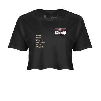 3s A Ma Maniere x Black shirts to match jordans Sneakerhead Badge sneaker match tees Air Jordan 3 A Ma Maniere x Black SNRT Sneaker Tees streetwear brand Black 2 crop tee