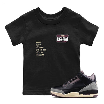 3s A Ma Maniere x Black shirts to match jordans Sneakerhead Badge sneaker match tees Air Jordan 3 A Ma Maniere x Black SNRT Sneaker Tees streetwear brand Baby and Youth Black 1 cotton tee