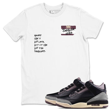 3s A Ma Maniere x Black shirts to match jordans Sneakerhead Badge sneaker match tees Air Jordan 3 A Ma Maniere x Black SNRT Sneaker Tees streetwear brand White 1 unisex cotton tee