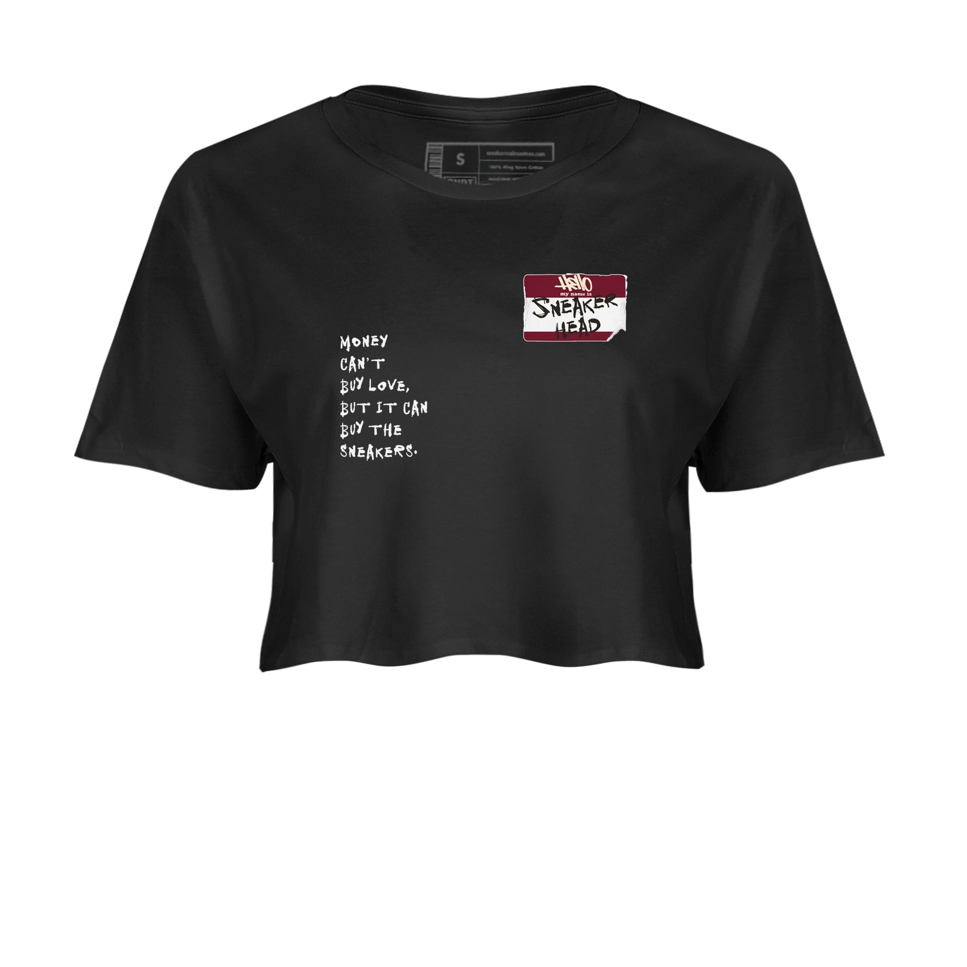 A Ma Maniére x Air Jordan 3 "Burgundy Crush" to match jordans Sneakerhead Badge sneaker match tees Air Jordan 3 A Ma Maniere x Burgundy Crush SNRT Sneaker Tees streetwear brand Black 2 crop tee